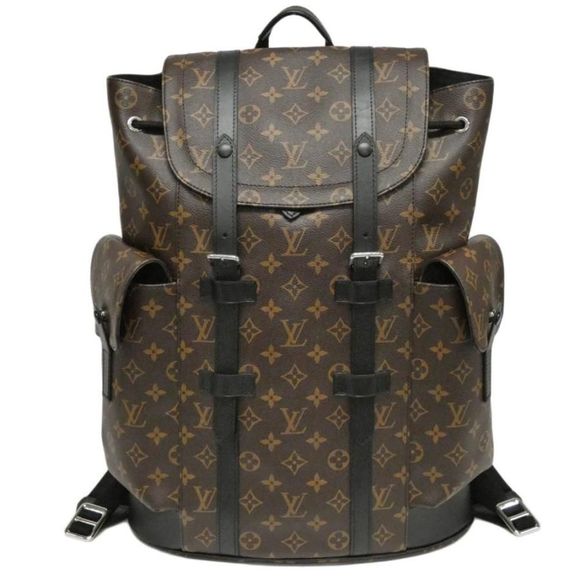 Louis Vuitton Monogram Macassar Christopher PM Backpack Brown - Picture 1 of 9